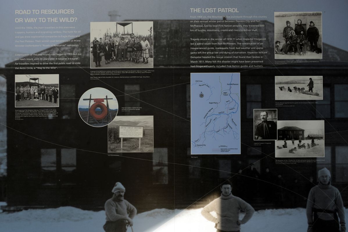 05F Lost Patrol Display - RCMP Tragedy In 1910-11 At Tombstone Interpretive Centre In Tombstone Park Yukon